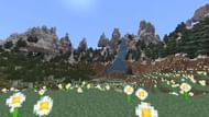 Tall mountains and plains biome (Image via Minecraft & Chill/Youtube)